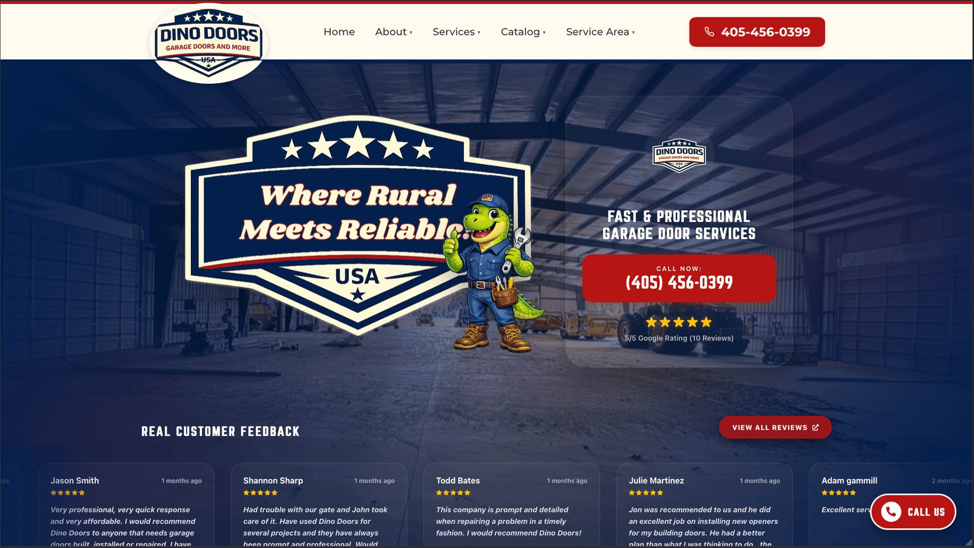 Dino Doors website by Infinite Development