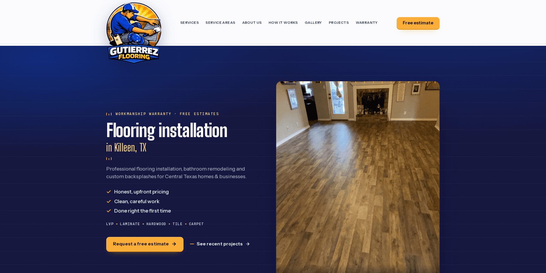Gutierrez Flooring website by Infinite Development